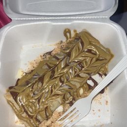 Marshmello Crepe with pistachio syrup & chocolate syrup HIGHLY HIGHLY HIGHLY HIGHLY RECOMMEND Marshmello Crepe with pistachio syrup & chocolate syrup HIGHLY HIGHLY HIGHLY HIGHLY RECOMMEND