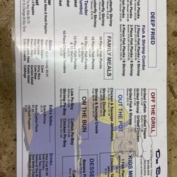 Doe Belly's Catfish Cafe - Menu