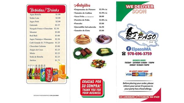 Menu photo 1 El Paso Fitchburg, MA Menu photo 1 El Paso Fitchburg, MA