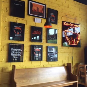 Kuma's Corner - Kuma's Indy tee shirt wall - American Near Me - Indianapolis, Indiana