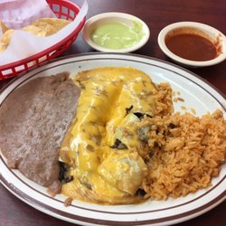CHAPALA MEXICAN RESTAURANT - The fajita enchilada plate.  A simple classic dish, hot and delicious.