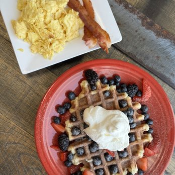 Sunny's Cafe - Belgian waffle with great flavor and the fluffiest eggs! - Breakfast & Brunch Near Me - Rancho Cucamonga, California Sunny's Cafe - Belgian waffle with great flavor and the fluffiest eggs! - Breakfast & Brunch Near Me - Rancho Cucamonga, California