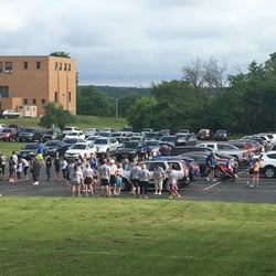 Run With The Nuns 5K - Runners start to form groups, waiting for the start!!