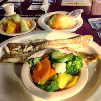 Midland - Grilled Alaskan Pollock, Steamed Veggies, Fresh Fruit and a Yeast Roll - Breakfast & Brunch Near Me - Alcoa, Tennessee Midland - Grilled Alaskan Pollock, Steamed Veggies, Fresh Fruit and a Yeast Roll - Breakfast & Brunch Near Me - Alcoa, Tennessee