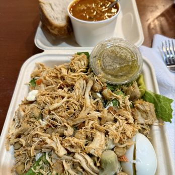 Souper Market - Greek salad, add shredded chicken, chickpeas, and egg. Side of Chicken paprikash soup. Five stars! - Soup Near Me - Cleveland, Ohio Souper Market - Greek salad, add shredded chicken, chickpeas, and egg. Side of Chicken paprikash soup. Five stars! - Soup Near Me - Cleveland, Ohio