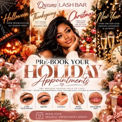 Dreams Lash Bar - Pre-Book your holiday appointments.