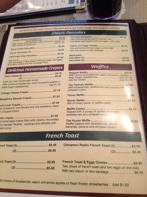 Menu photo 3 Andy's Restaurant Crystal Lake, IL