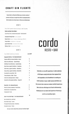 Menu photo 7 Cordo Resto+Bar Kamloops, BC