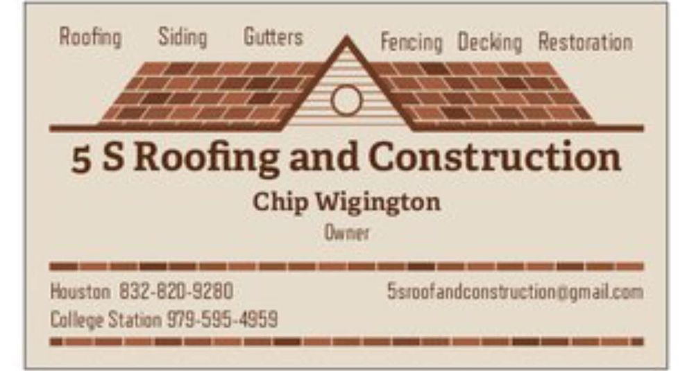 Slide of 5S Roofing and Construction