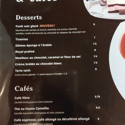 La Piazzetta - Dessert & coffee menu