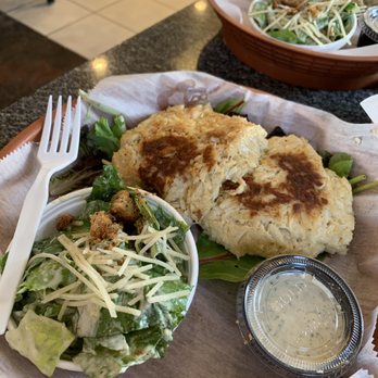 Cafe Heavenly - Crab cakes- more than enough for one person. - Sandwiches Near Me - New Smyrna Beach, Florida