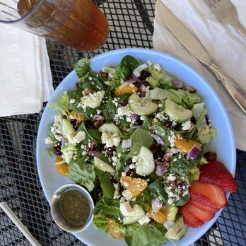 Blue Willow Cafe - Salad with fruit, pecans, and feta - with a delicious Dijon vinaigrette! - Sandwiches Near Me - Wilmington, North Carolina