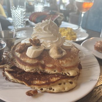 Smoke & Mirrors - "BANANA BREAD PANCAKES"... looks looks great but completely raw on the inside. Batter started oozing out when cut open - Bars Near Me - Washington Dc, District of Columbia
