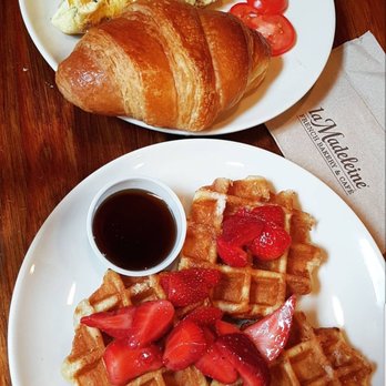 la Madeleine - Strawberry waffles and omelette. - Bakeries Near Me - Reston, Virginia la Madeleine - Strawberry waffles and omelette. - Bakeries Near Me - Reston, Virginia