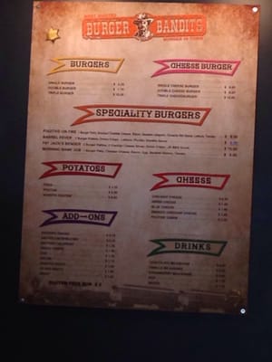 Menu photo 3 Burger Bandits Sutton, ON