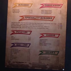 Burger Bandits - Menu on wall at Burger Bandits