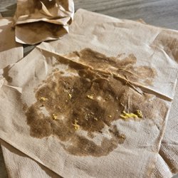 Rizzo's Pizzeria - After trying to press some of the grease out.