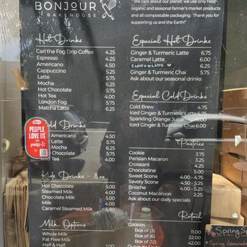 Bonjour Bakehouse - Menu - Bakeries Near Me - San Mateo, California