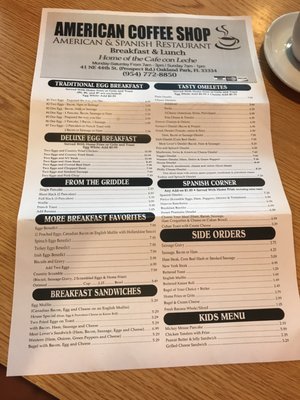 Menu photo 5 American Coffee Shop Oakland Park, FL Menu photo 5 American Coffee Shop Oakland Park, FL