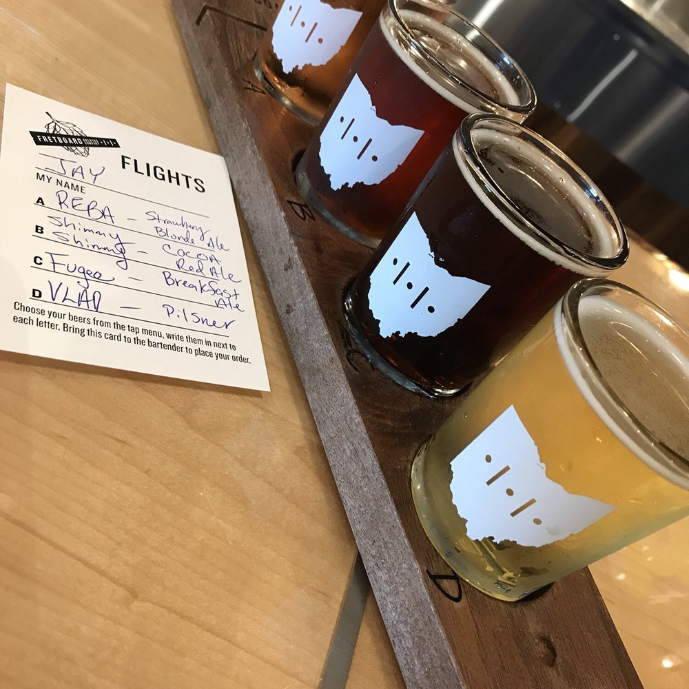 Fretboard Brewing - My custom flight - June 2018 - Breweries Near Me - Cincinnati, Ohio Fretboard Brewing - My custom flight - June 2018 - Breweries Near Me - Cincinnati, Ohio