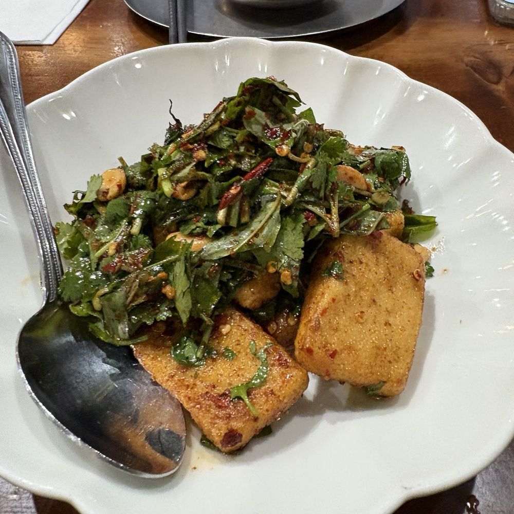 Miss Shang - Crispy Yunna Tofu with Wild Herbs - Asian Fusion Near Me - San Mateo, California Miss Shang - Crispy Yunna Tofu with Wild Herbs - Asian Fusion Near Me - San Mateo, California