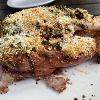 Brussels Bistro - Pork Shank - you have to order this! Soooo good! - Belgian Near Me - Laguna Beach, California