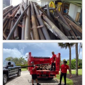 Junk King Naples - Many very very heavy steel pipes that needed to go. - Junk Removal & Hauling Near Me - Naples, Florida