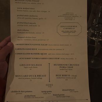 Dunsmoor - Menu - American Near Me - Los Angeles, California