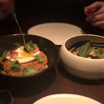 Wayan - Nasi goreng on the left and lobster noodles on the right - Indonesian Near Me - New York, New York Wayan - Nasi goreng on the left and lobster noodles on the right - Indonesian Near Me - New York, New York