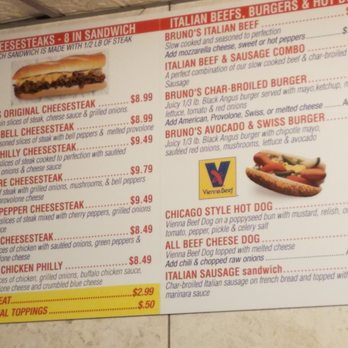 Bruno's Cheesesteaks - Menu - Cheesesteaks Near Me - North Aurora, Illinois