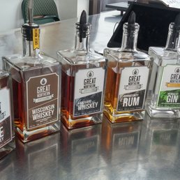 Product line ready for tasting.