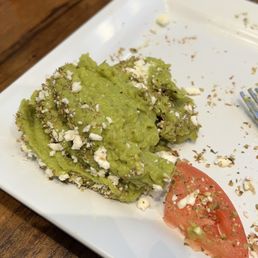 guacamole and tomato