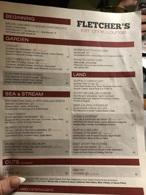 Menu photo 1 Fletcher's Park City, UT