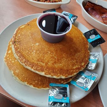 Biscuits - Buttermilk pancakes with blueberry syrup - Breakfast & Brunch Near Me - Phoenix, Arizona
