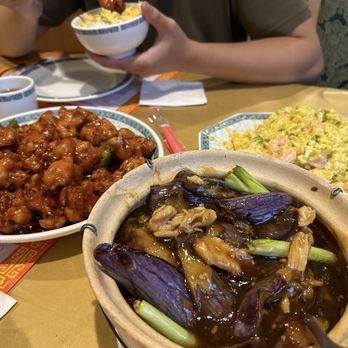 North Garden Restaurant - Sweet and sour pork, shrimp with scrambled eggs and chicken eggplant hot pot. - Dim Sum Near Me - Manchester, New Hampshire North Garden Restaurant - Sweet and sour pork, shrimp with scrambled eggs and chicken eggplant hot pot. - Dim Sum Near Me - Manchester, New Hampshire