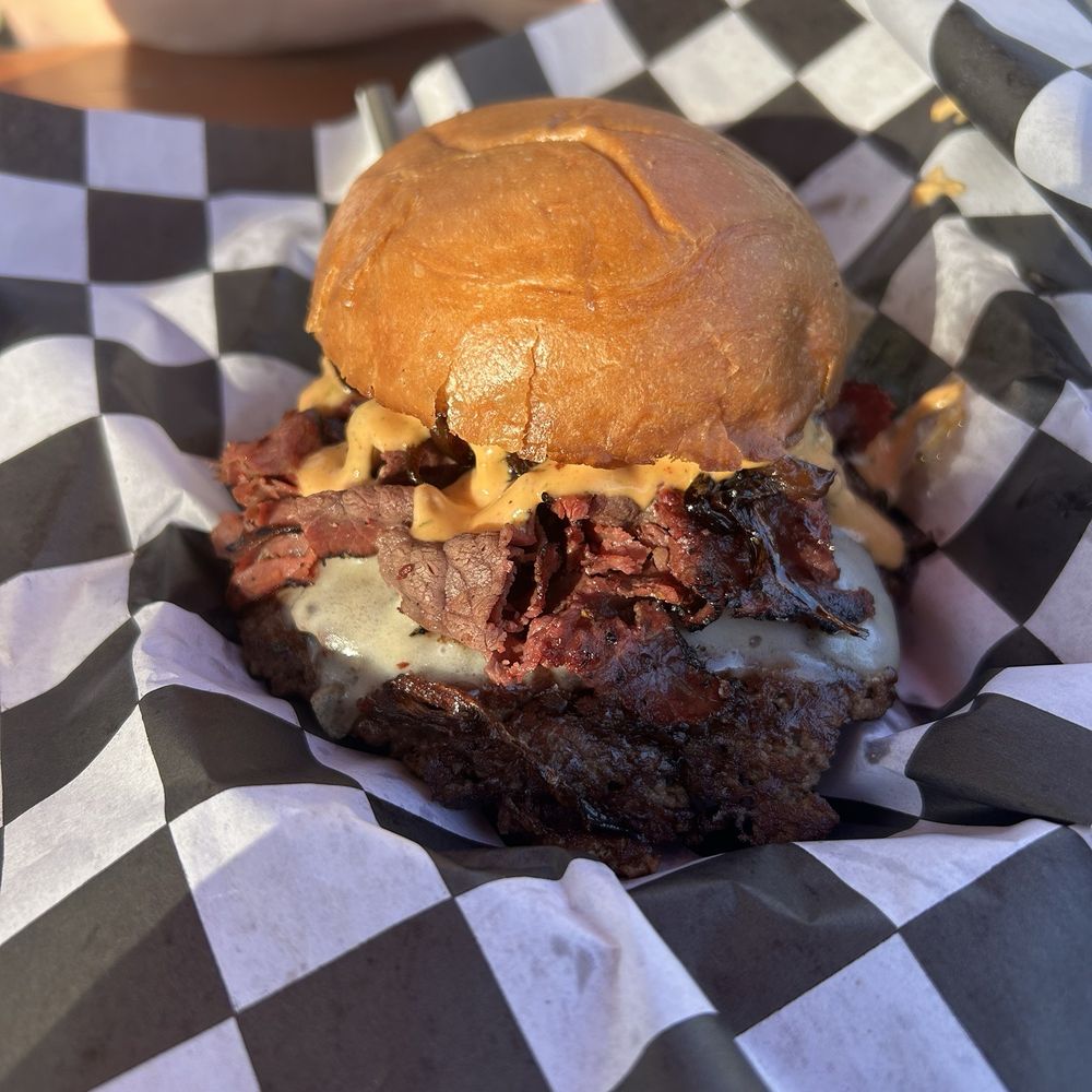 Steadfast Diner - Pastrami double burger. - Salad Near Me - Mesa, Arizona Steadfast Diner - Pastrami double burger. - Salad Near Me - Mesa, Arizona