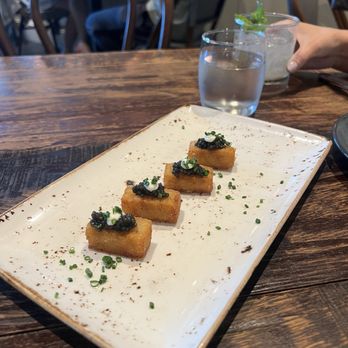 Gemma - Caviar Mini Tots (Small portions but BOMB!) - French Near Me - Dallas, Texas Gemma - Caviar Mini Tots (Small portions but BOMB!) - French Near Me - Dallas, Texas