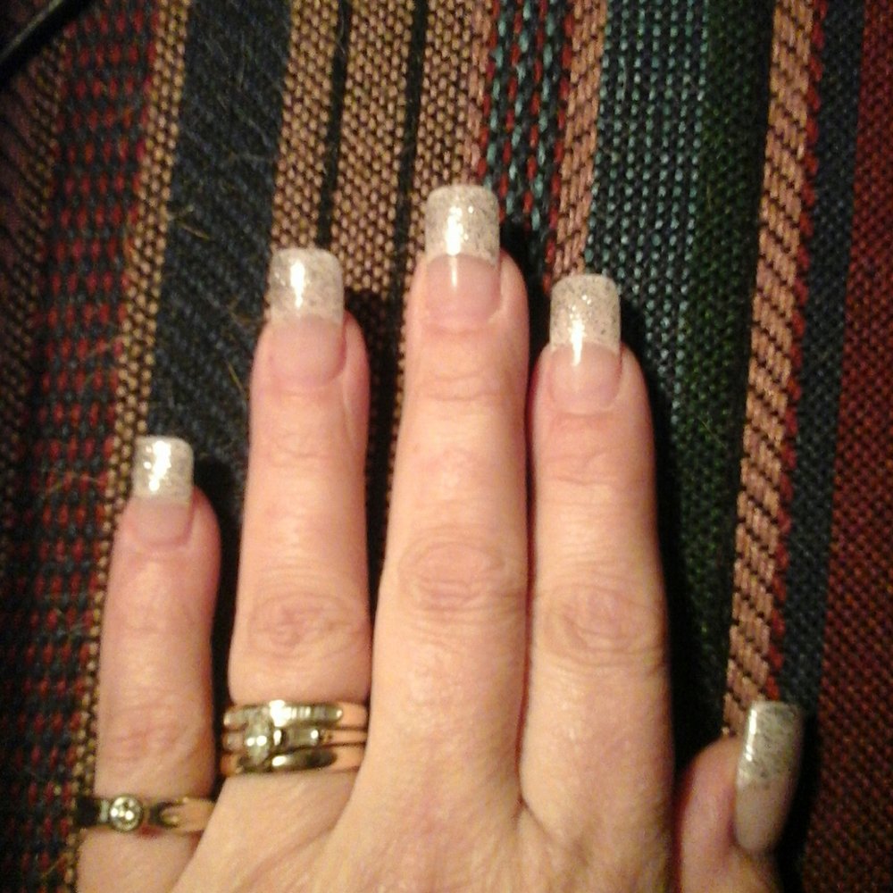 My pretty nails by Van! I added sparkle when I got home. My pretty nails by Van! I added sparkle when I got home.