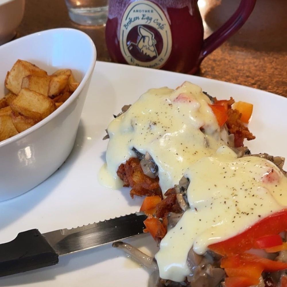 Another Broken Egg Cafe - Hash brown Benedict. - Breakfast & Brunch Near Me - Shenandoah, Texas Another Broken Egg Cafe - Hash brown Benedict. - Breakfast & Brunch Near Me - Shenandoah, Texas