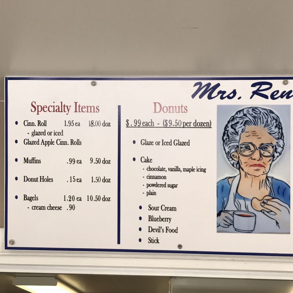 Mrs Renison's Donuts - the menu - Donuts Near Me - Marysville, Ohio Mrs Renison's Donuts - the menu - Donuts Near Me - Marysville, Ohio