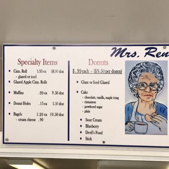 Mrs Renison's Donuts - the menu - Donuts Near Me - Marysville, Ohio Mrs Renison's Donuts - the menu - Donuts Near Me - Marysville, Ohio