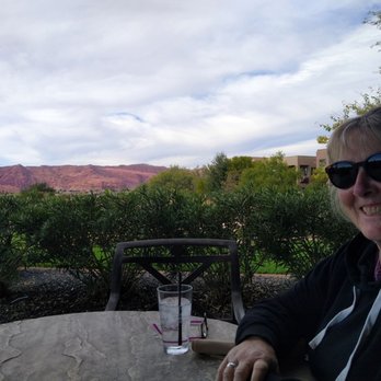 The Fish Rock Grille - Wife and I sitting on the patio for lunch. - Seafood Near Me - Saint George, Utah