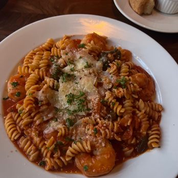 The Vineyard Restaurant & Bar - Spicy shrimp with rotini. - New American Near Me - Madera, California The Vineyard Restaurant & Bar - Spicy shrimp with rotini. - New American Near Me - Madera, California