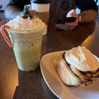 Third Space Coffee - Grinch Matcha-iced & Cinnamon Roll - Coffee & Tea Near Me - Colorado Springs, Colorado Third Space Coffee - Grinch Matcha-iced & Cinnamon Roll - Coffee & Tea Near Me - Colorado Springs, Colorado