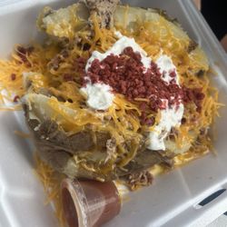 Simmons Bar-Be-Cue - Loaded bbq potato with pork