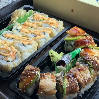 Sunny Cafe - Spicy grilled salmon & dragon roll - Sushi Bars Near Me - Boston, Massachusetts Sunny Cafe - Spicy grilled salmon & dragon roll - Sushi Bars Near Me - Boston, Massachusetts