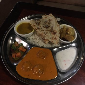 Kathmandu Kitchen - Vegetarian thali plate - Indian Near Me - Davis, California