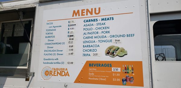 Menu photo 2 Taqueria Orenda West Milwaukee, WI Menu photo 2 Taqueria Orenda West Milwaukee, WI