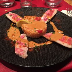 Auberge Du Vieux Clocher - Filets de rouget, risotto à la tomate.