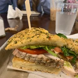 Bake Maine Pottery Cafe - Thick turkey on turkey avocado sandwich